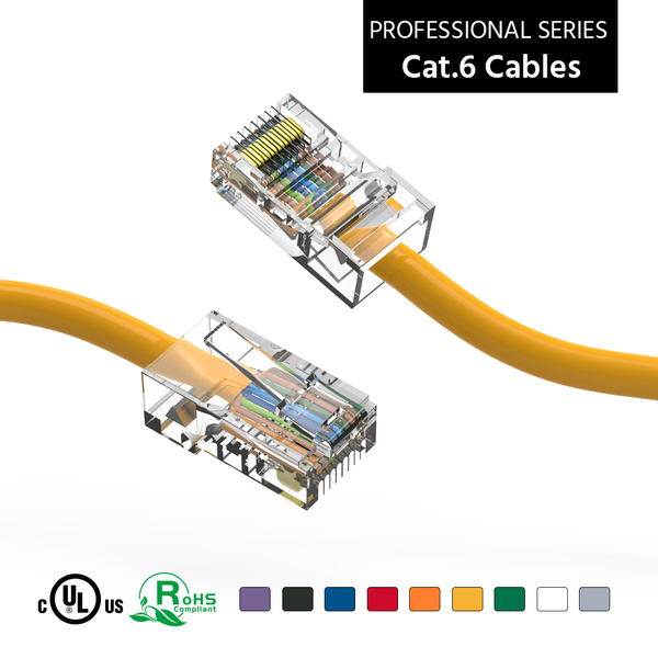 Bestlink Netware CAT6 UTP Ethernet Network Non Booted Cable- 150ft Yellow 100115YW